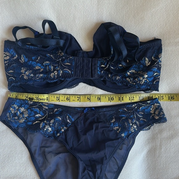 Adore Me Missy Unlined Demi Bra and Brazilian Panty Set 38DDD/M - Picture 11 of 11
